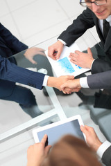 Business men making handshake. Business concept.