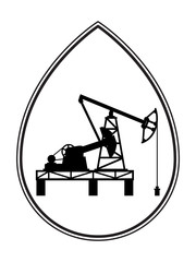 Oil pumpjack derrick illustration