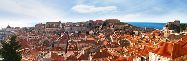Fototapeta premium Panorama View of the old town, Dubrovnik, Croatia