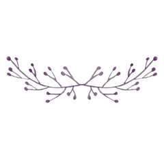 Watercolor Beautiful wreath. Elegant floral collection with isolated leaves and flowers, hand drawn. Design for invitation, wedding or greeting cards