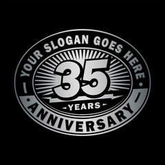 35 years anniversary design template. Vector and illustration. 35th logo.

