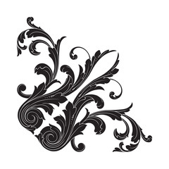 Baroque ornament decoration element.