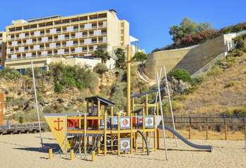 Playground for kids on the beach