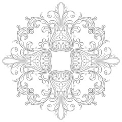 Baroque ornament decoration element.