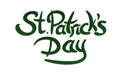 Saint Patrick's Day hand drawn lettering