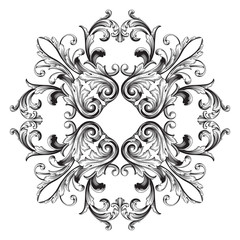 Baroque ornament decoration element.