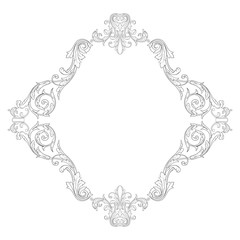 Baroque ornament decoration element.