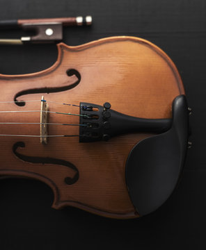 old Violin with bow