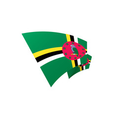 Fototapeta premium Dominica flag, vector illustration