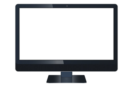 LCD computer, tv monitor isolated on a white background.