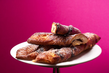 Fresh French pastry, close-up