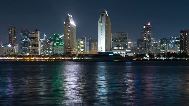 San Diego Skyline from Coronado at Night