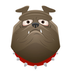 funny bulldog clipart vector