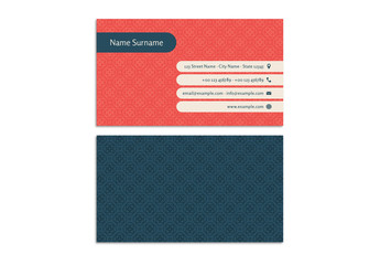 Circular Patterned Business Card Layout