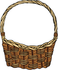 Obraz premium Wicker basket empty 