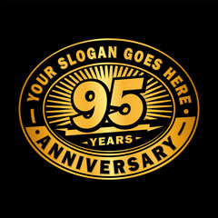 95 years anniversary design template. Vector and illustration. 95th logo. 
