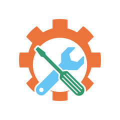 Service tool symbol. Vector illustration