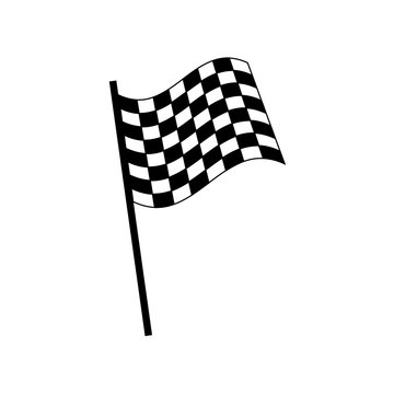 Simple, flat black and white racing flag