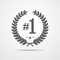 First laurel wreath. Vector illustration