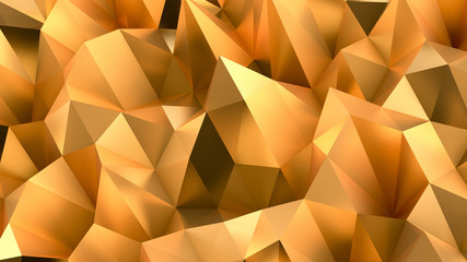 Golden crystal background. 3d illustration, 3d rendering.
