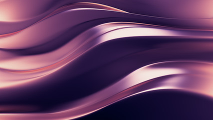 Golden smooth background. 3d illustration, 3d rendering.