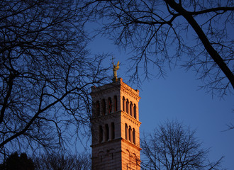 Belfry in the woods.