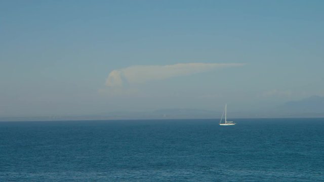 Yacht against the horizon - Simonstown