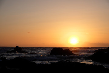 Fototapeta na wymiar Sunrise and coastline