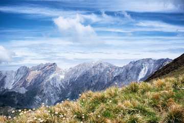 Obraz premium Panoramic view of Apuan alps