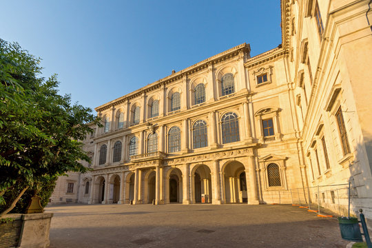 Fototapeta Sunset view of Palazzo Barberini - National Gallery of Ancient Art in Rome, Italy