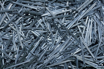 Pile of cotter pins to ensure the bolt and other connections