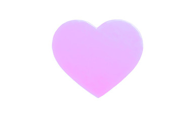 ハートマークのバリエーション　薄い紫色のハート　白色背景