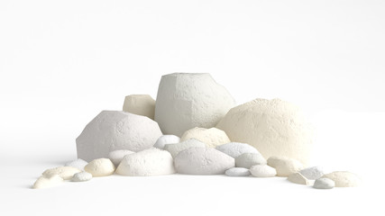 Background with stones. 3d illustration, 3d rendering.