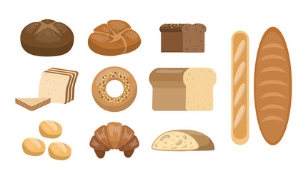 Fototapeta na wymiar Different bread set.