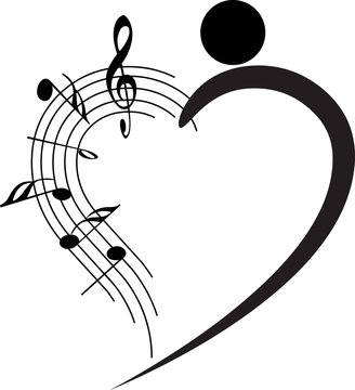 dancer and music note design