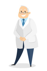 Isolated doctor on white.