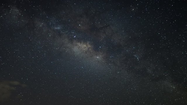Time Lapse Center Milky way on the night sky.