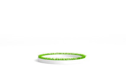 Interior grass ring. 3d illustration, 3d rendering.