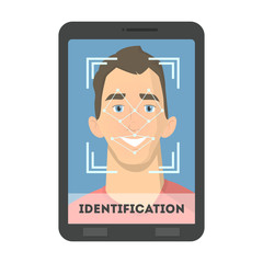 Facial recognition illustration.