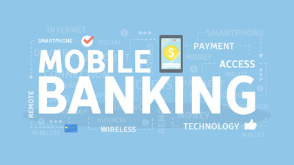 Fototapeta premium Mobile banking concept.