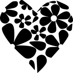 heart shape fower design