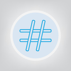 hashtag icon- vector illustration
