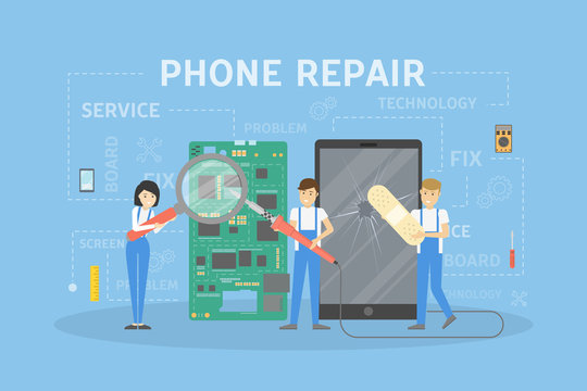 Phone repair concept.