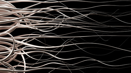 Silver shape metal background. 3d illustration, 3d rendering.