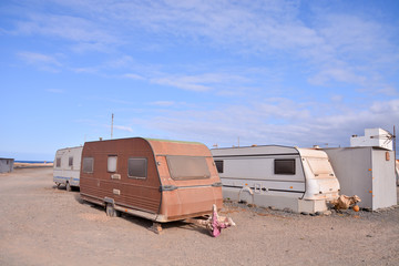 Caravan Park in the Desert
