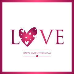 happy valentines day greeting card vector illustration