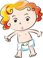 baby with Diapers