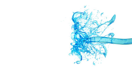 Splash of water. 3d illustration, 3d rendering.
