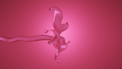 Splash of icing. 3d illustration, 3d rendering.