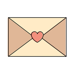 love envelope with heart card icon vector illustration design